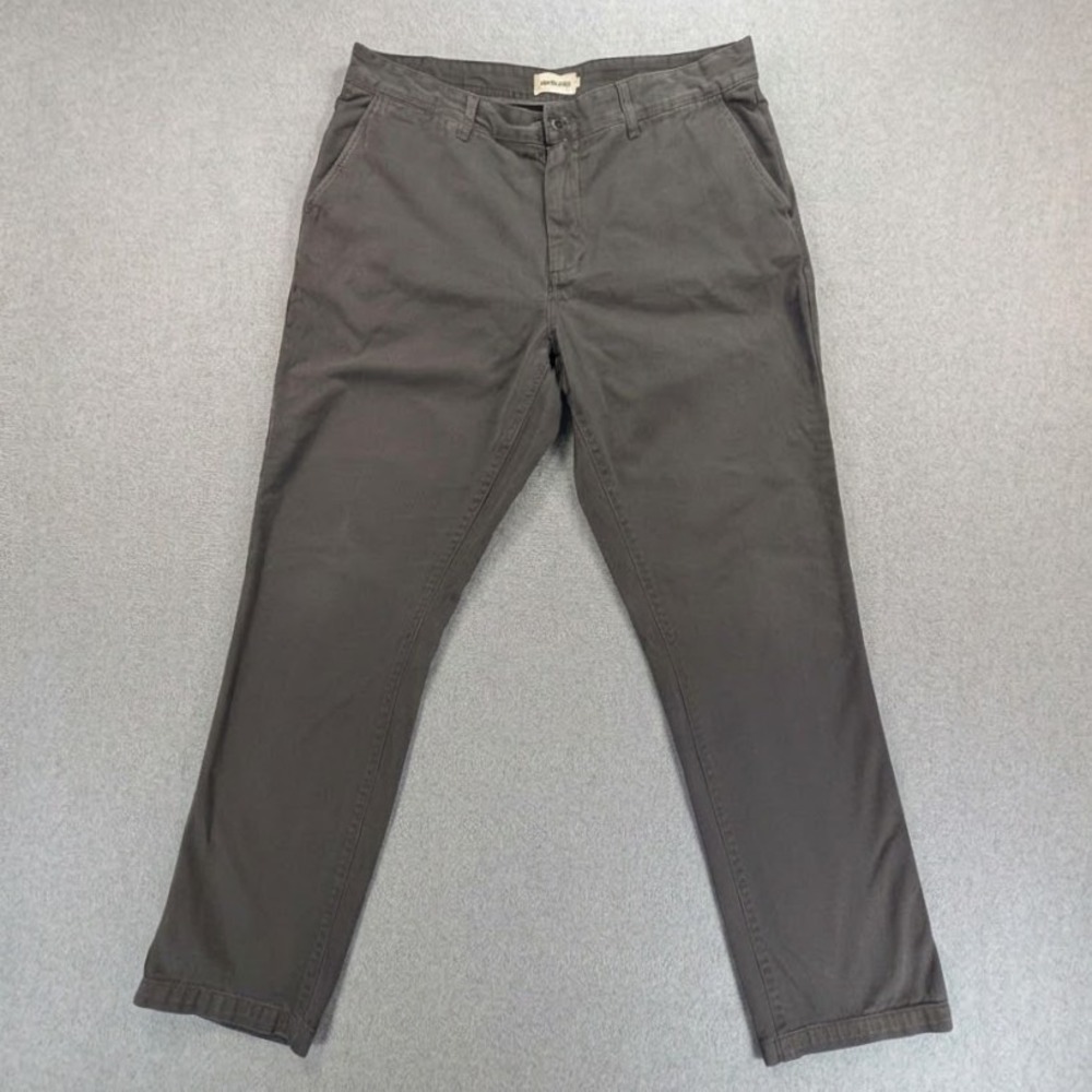 Taylor Stitch Democratic Foundation Pant 36x32 Charcoal Grey Organic Cotton READ
